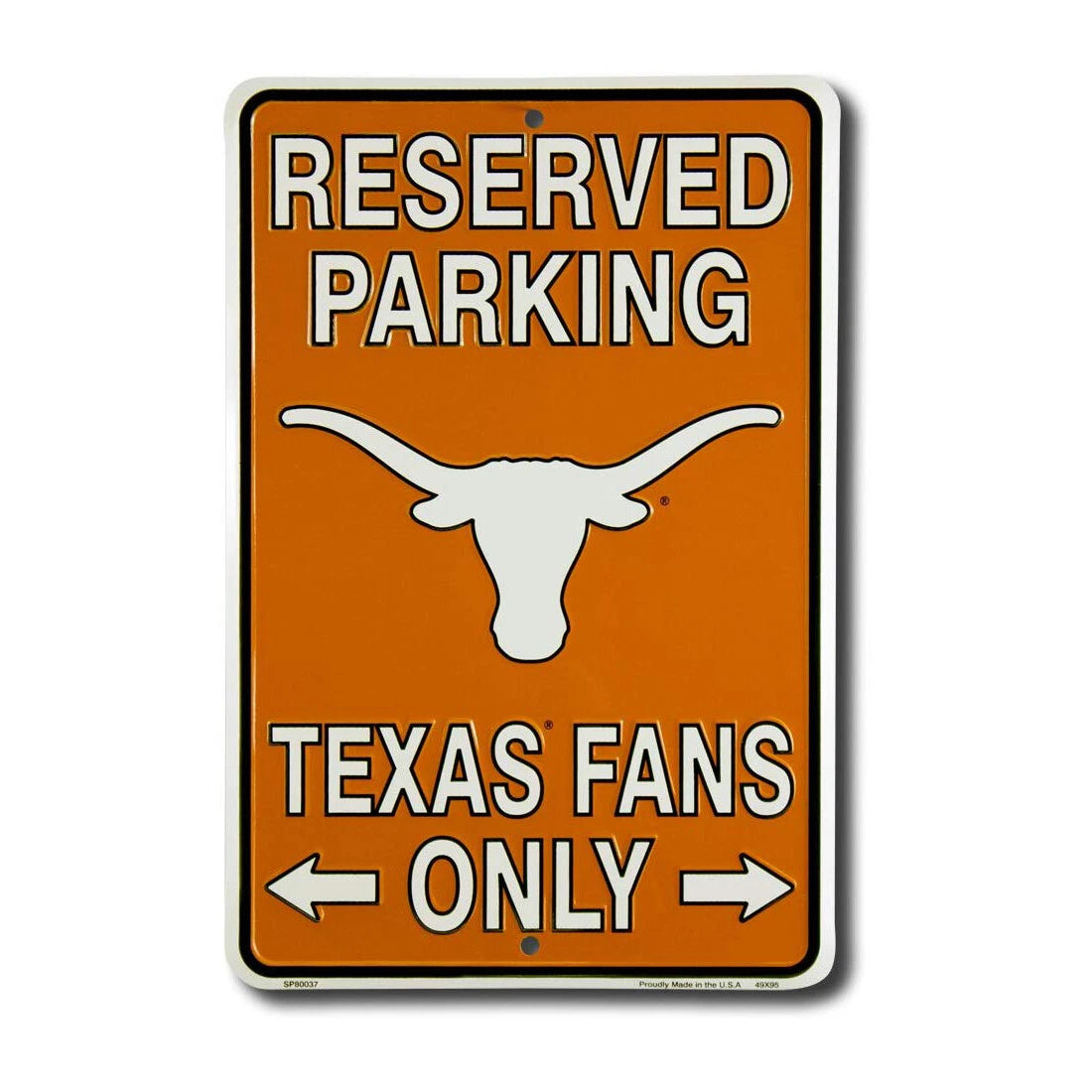Texas Longhorns Reserved Parking Sign 8" x 12" for Man Cave