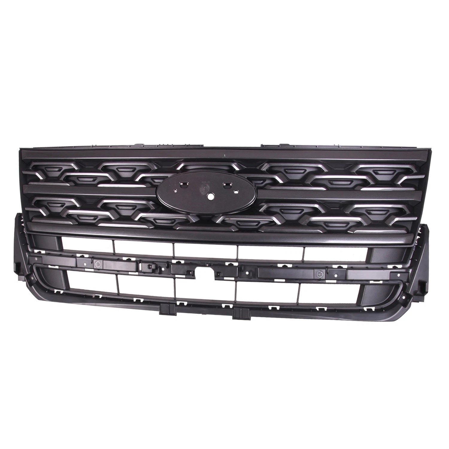 Replacement Gray ABS Plastic Front Grille for Ford Explorer (2018–2019)