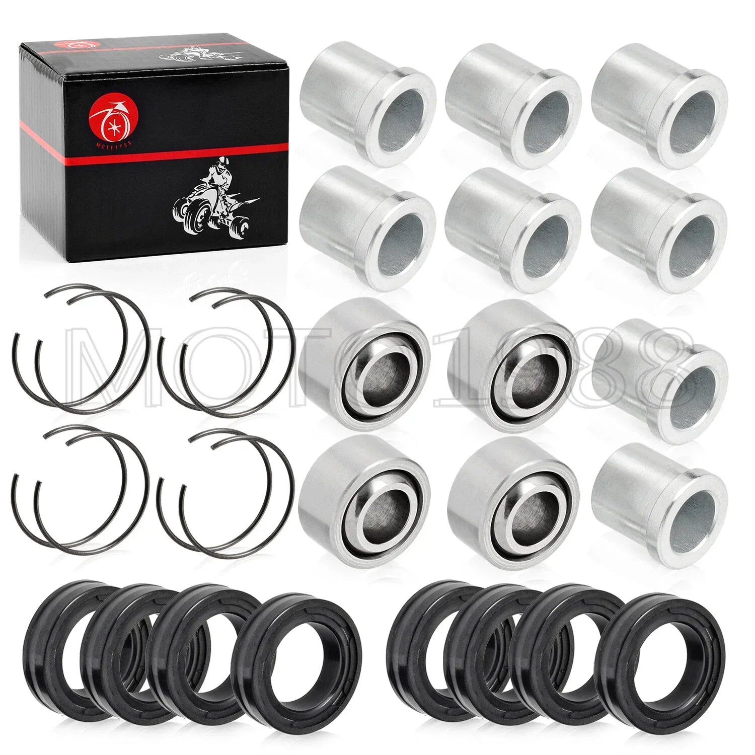 2 x Front Lower/Front Upper A-Arm Bushings for Honda TRX450ER (2006–2014)