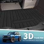 Flat Face Cargo Liner Rear Trunk Mat for Ford Bronco (2022–2024) TPE 1 Pc