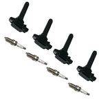 Set of 4 Ignition Coils and Spark Plugs for Mitsubishi Outlander (2014–2019)