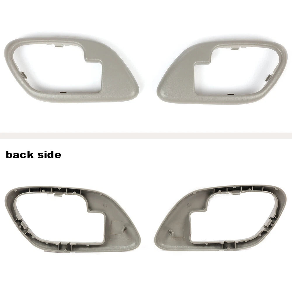 Set of 2 Inner Door Handle Bezels for Chevy GMC Truck (95–99) Gray