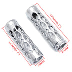 Chrome Hand Grips for Kawasaki Nomad Drifter Vulcan 1600 / Harley FXDL Dyna Low Rider (2000–2009)