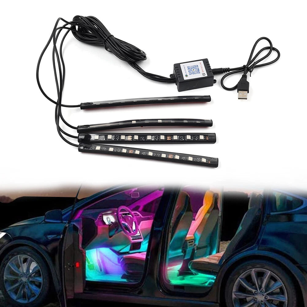 RGB Music Voice Control Floor Light for Universal Fit
