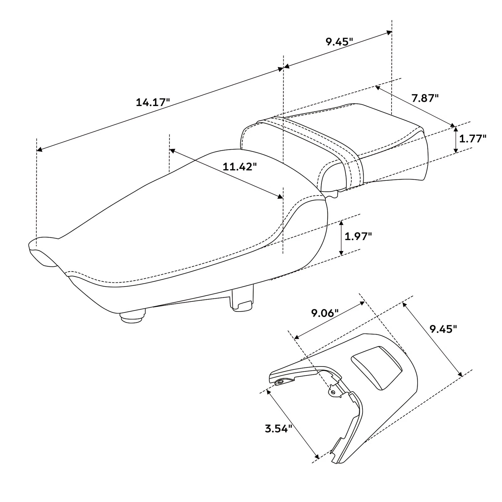 Black Red PU Leather Seats for Harley RH1250S (2021–2023)
