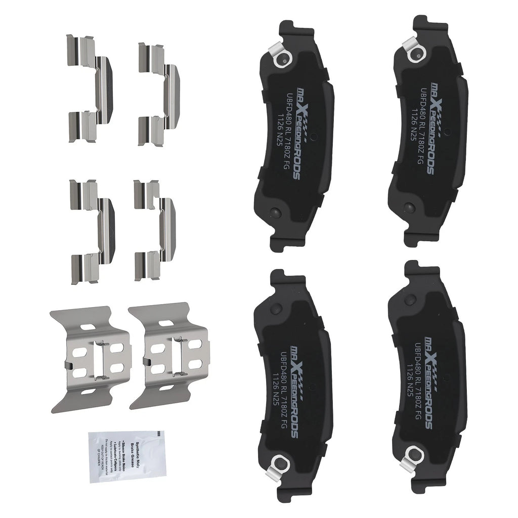 Rear Ceramic Brake Pads Kit for GMC Sonoma, Jimmy, Isuzu Hombre, Chevrolet S10 (1994–2005)