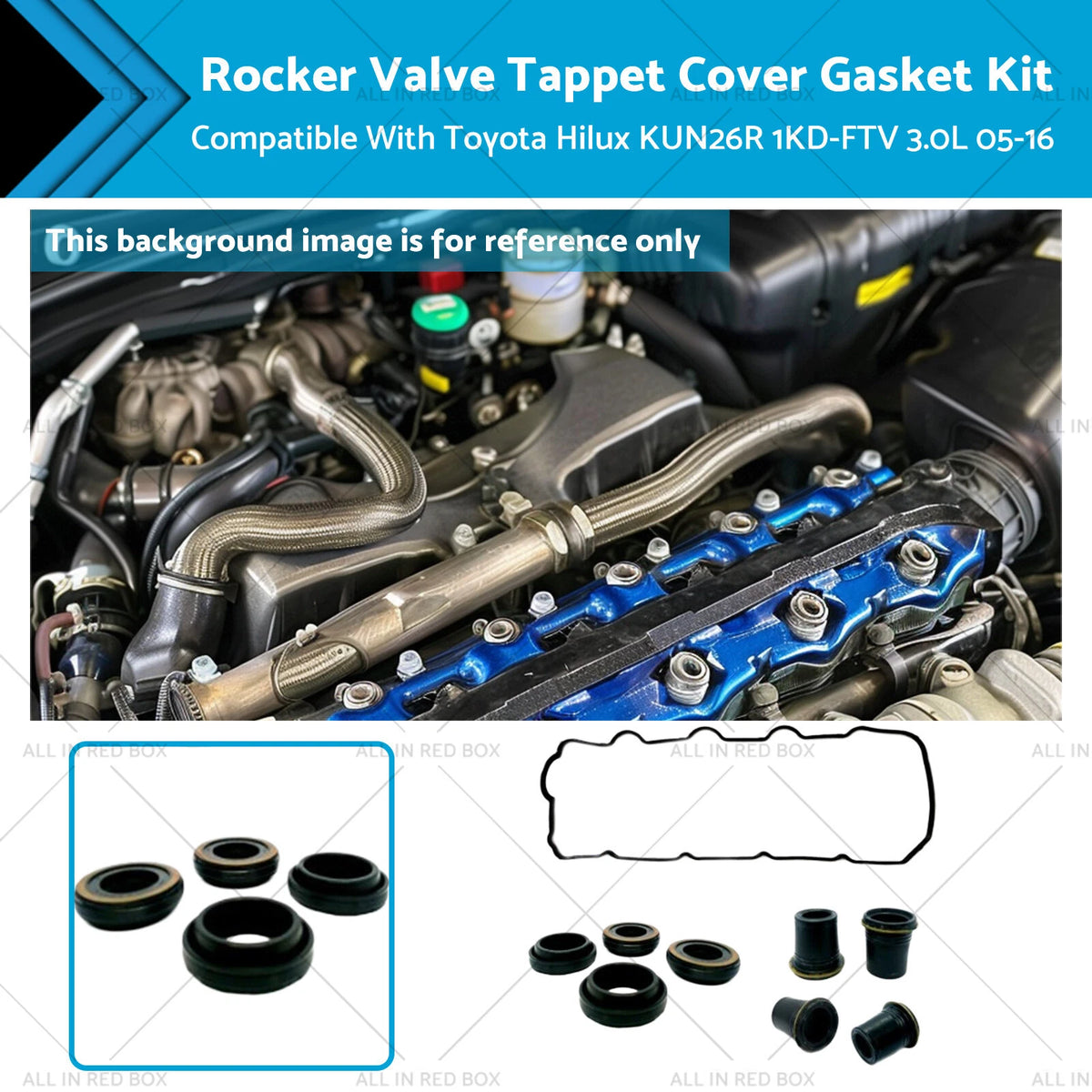 Rocker Cover Gasket Kit for Toyota Hilux KUN26R 1KD-FTV (2005–2016)