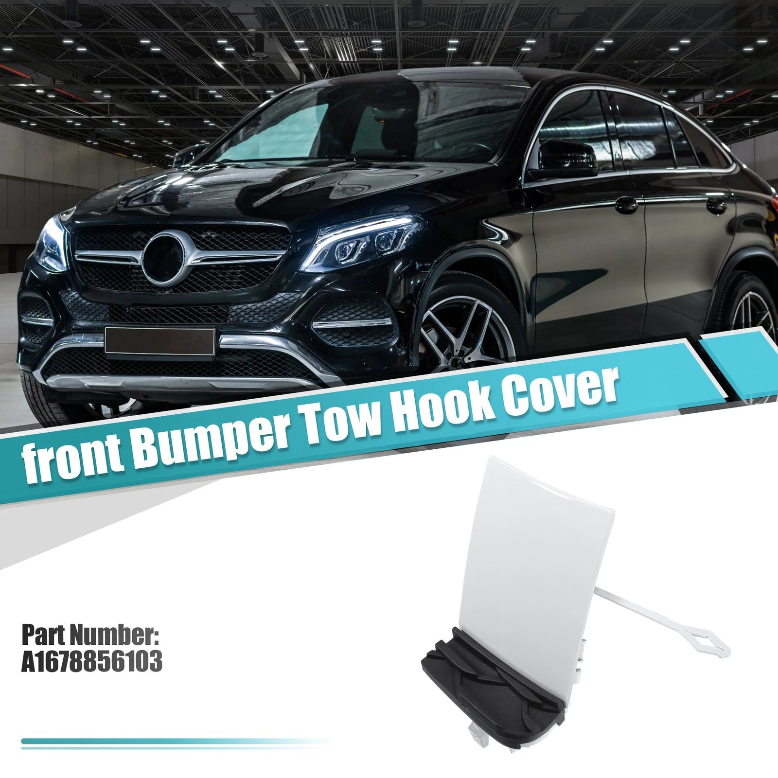 Tow Hook Cap for Mercedes-Benz GLE 350 (2016–2023) No.A1678856103 White