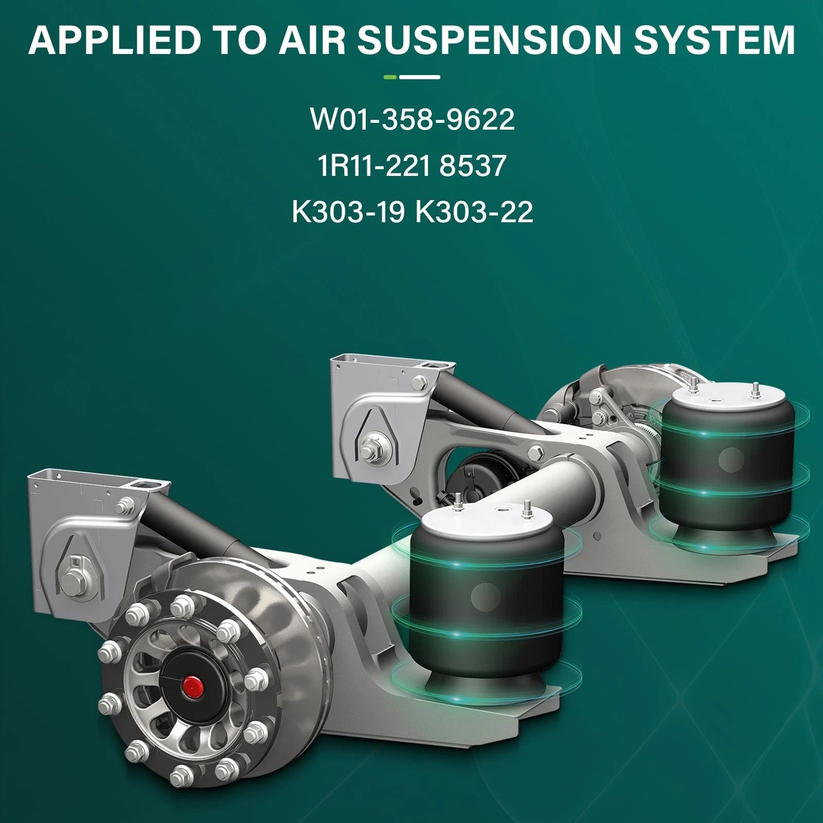 Pair Air Suspension Spring Bags for Kenworth (W01-358-9622, 1R11-221)