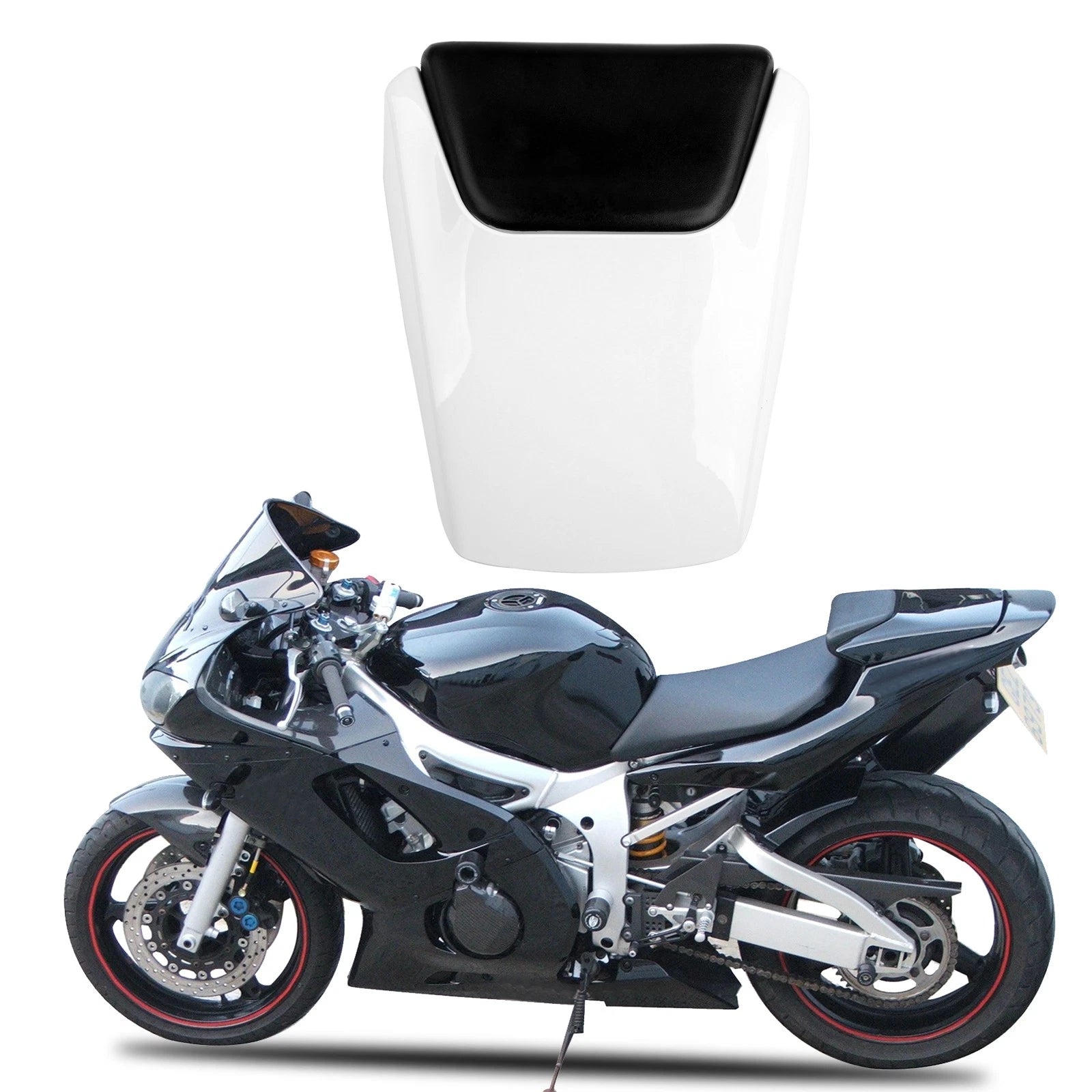 Rear Pillion Seat Cowl Fairing Cover for Yamaha YZF R6 (1998–2002) White