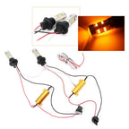 2X T20 7440 42-SMD 2835 50W Dual Color Switchback LED for Automotive