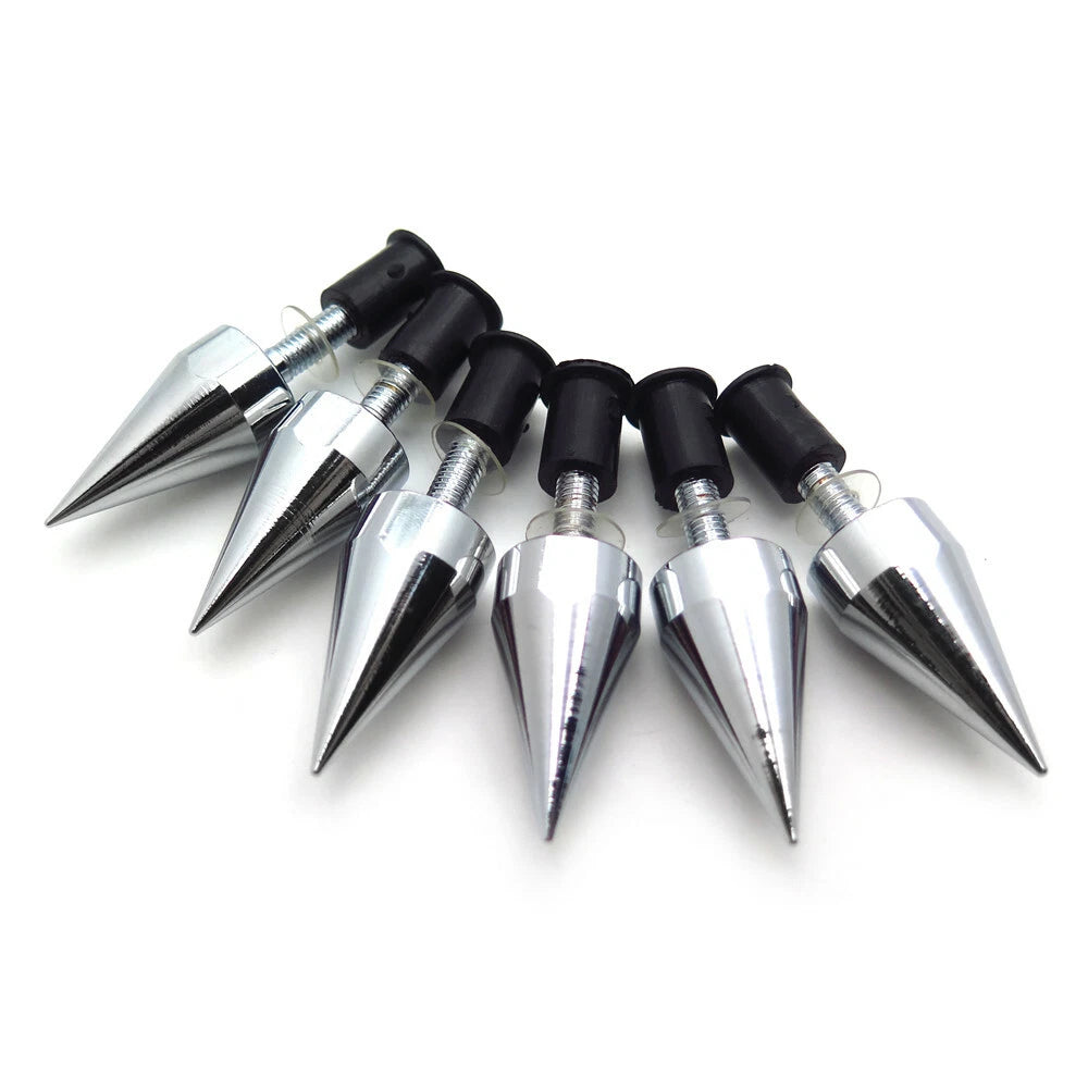 Spike Bolts for Motorcycle Windscreen Fairings License Plate Chrome