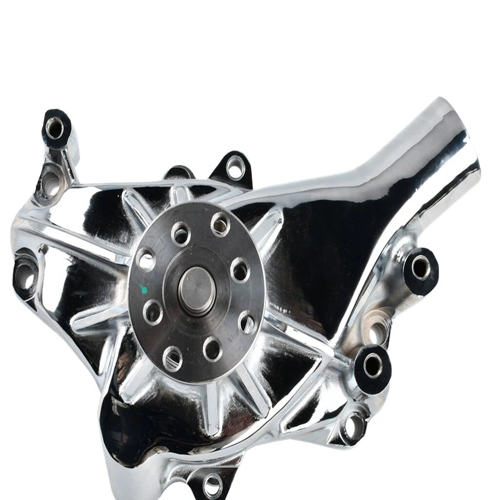 High Volume Long Water Pump for Chevy Small Block 283 305 350 400 (1960–1995) Chrome