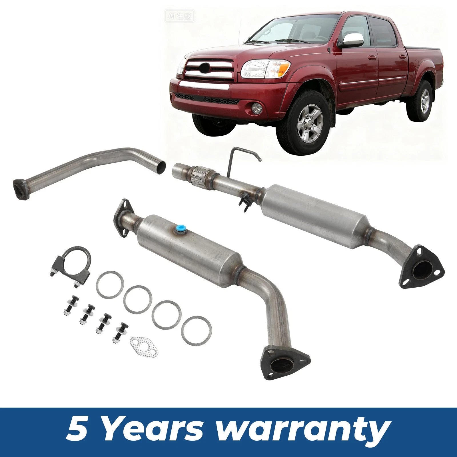 2X Exhaust Catalytic Converter for Toyota Tundra (2003–2004) 4.7L V8 Left Right