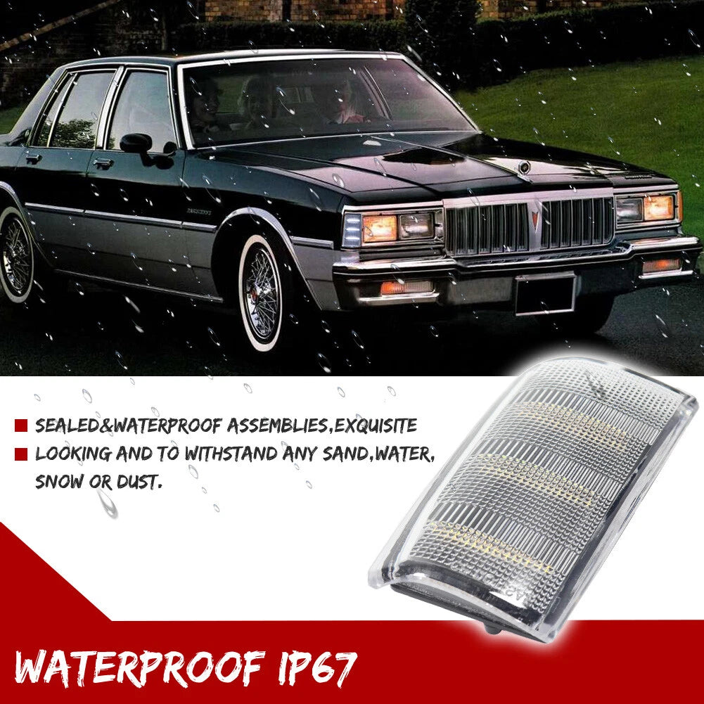 Clear White Side Marker Light for Pontiac Parisienne Bonneville Safari (1983–1989)