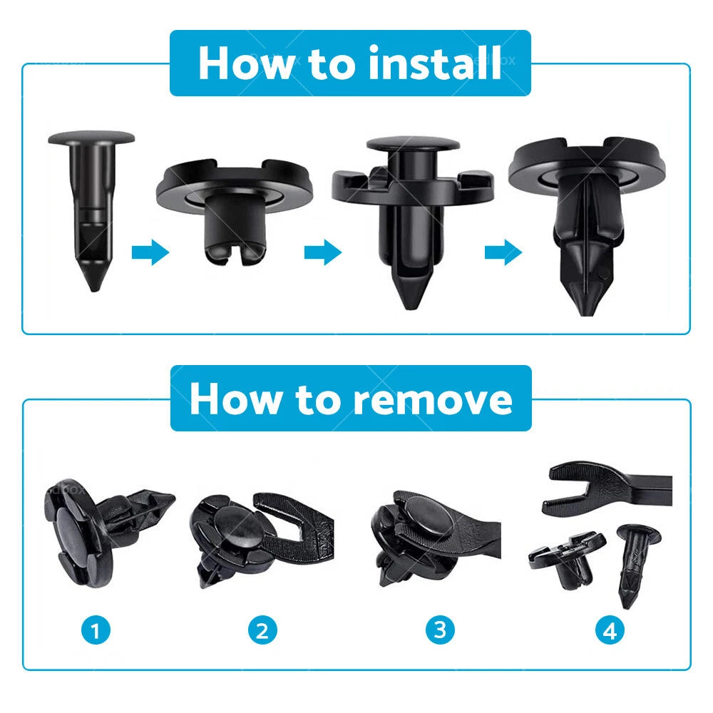 8mm Clips for Nissan Patrol (1997–2022) Inner Guard Liner Grille Retainer