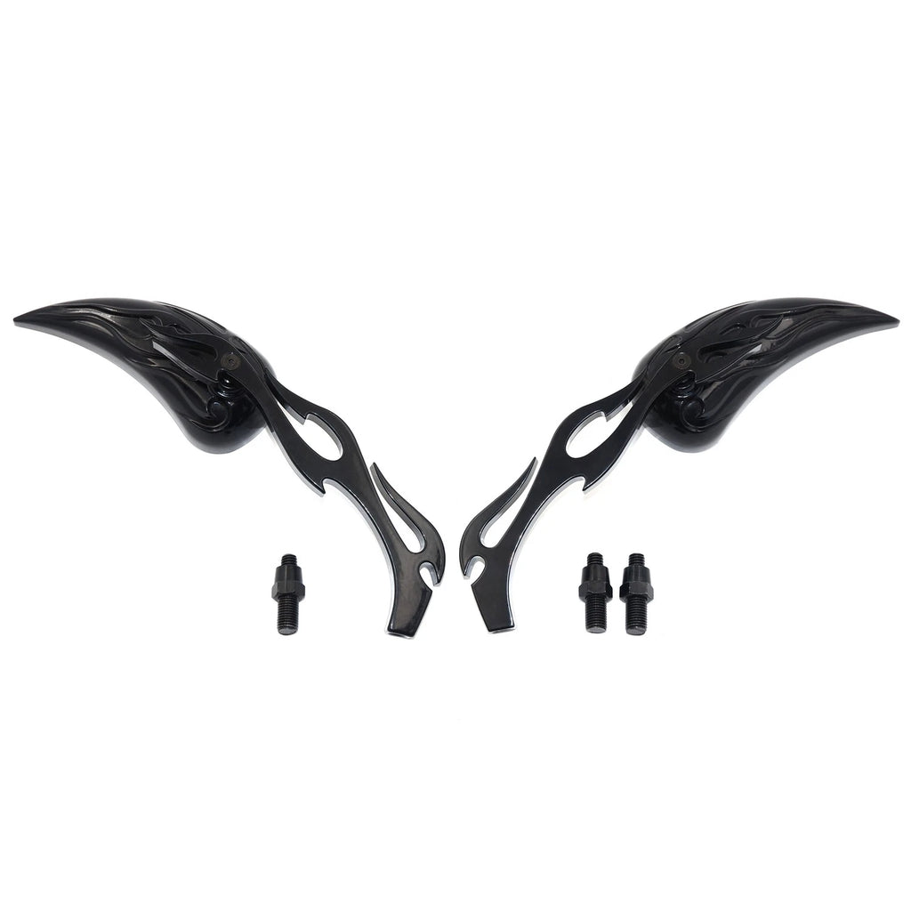 Teardrop Flame Mirror for Harley Softail Fatboy Sportster