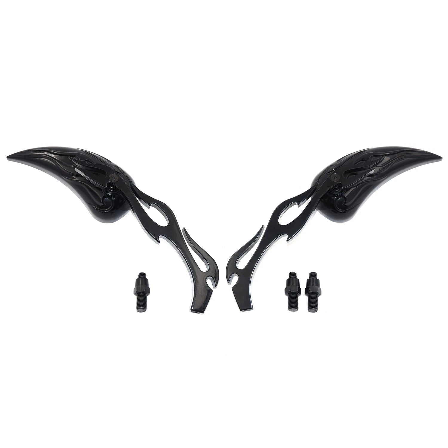 Teardrop Flame Mirror for Harley Softail Fatboy Sportster