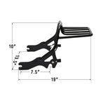 Vivid Black  Luggage Rack Mount for Harley Softail Fat Bob (2018-2024)