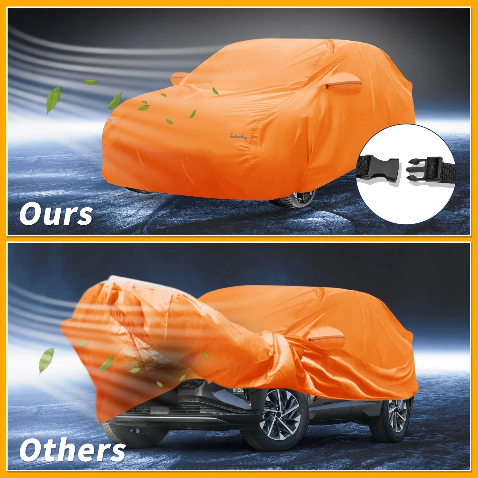 All Weather Car Cover for Hyundai Tucson (210D-PU, Left Zipper)