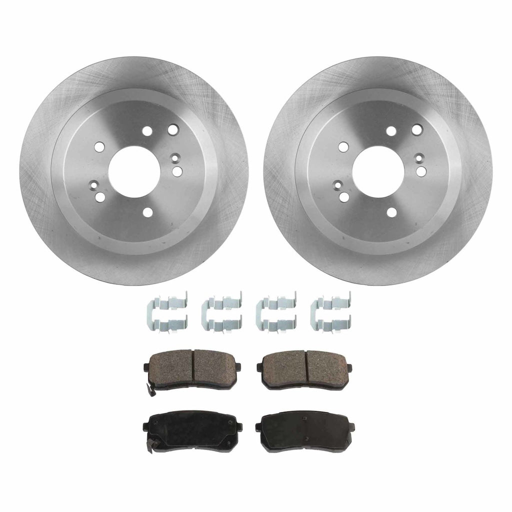 Rear Brake Disc Rotors and Pads Kit for Hyundai Veracruz (2007–2010)
