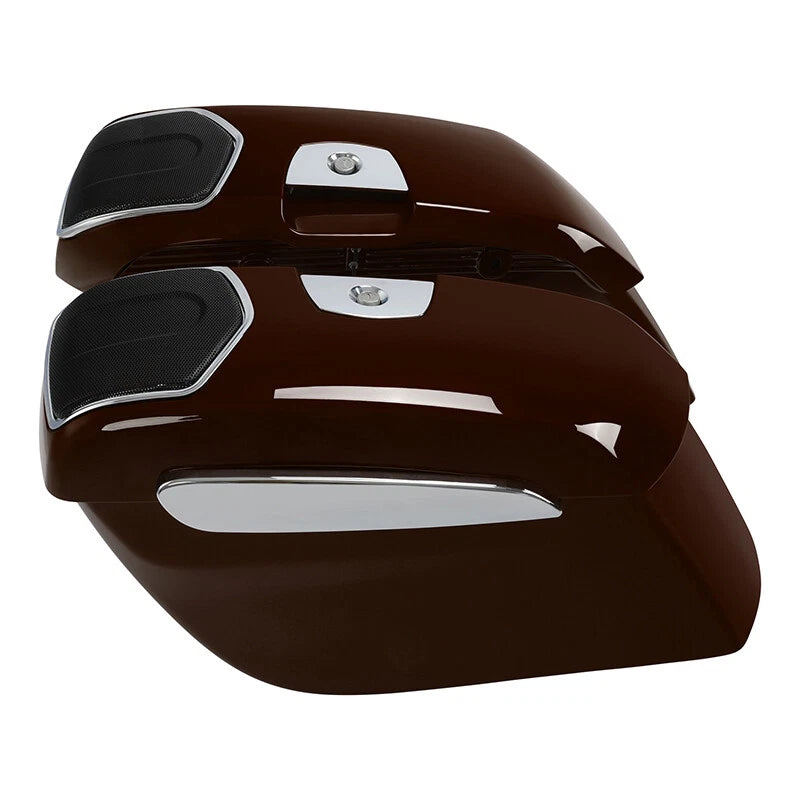 Hard Saddlebags Speaker Cutouts for Indian Chieftain (2019–2025) Dark Walnut