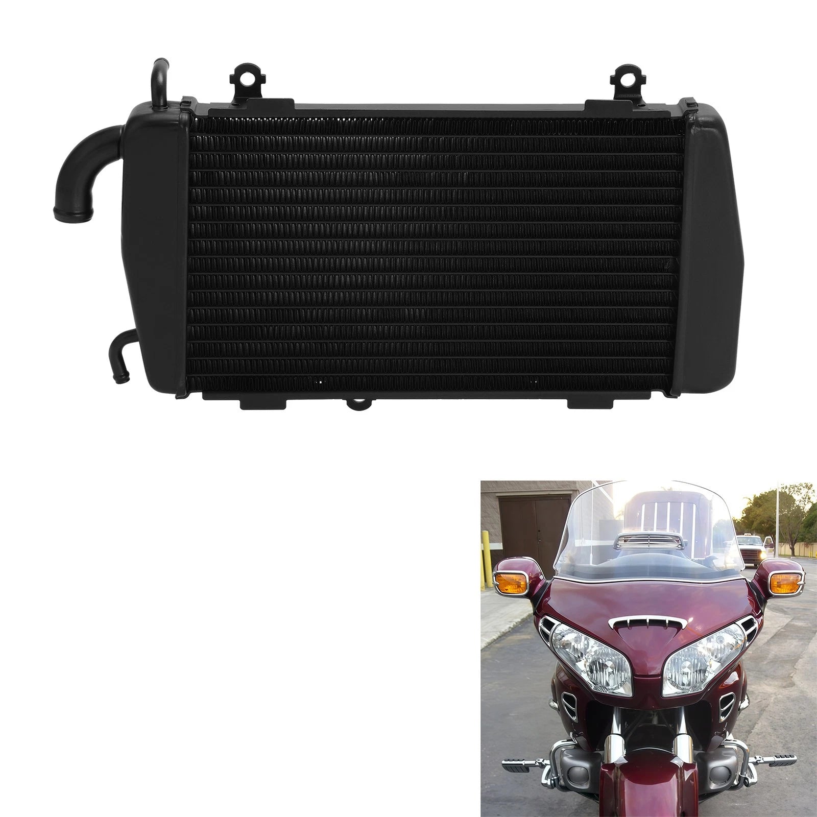 Left Radiator Cooler for Honda Goldwing GL1800 (2001–2005) Aluminum