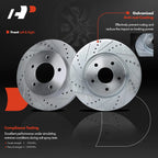 Front Side Drilled Brake Rotors for Ford F-150 (1997–2004) 4WD 5-Lug