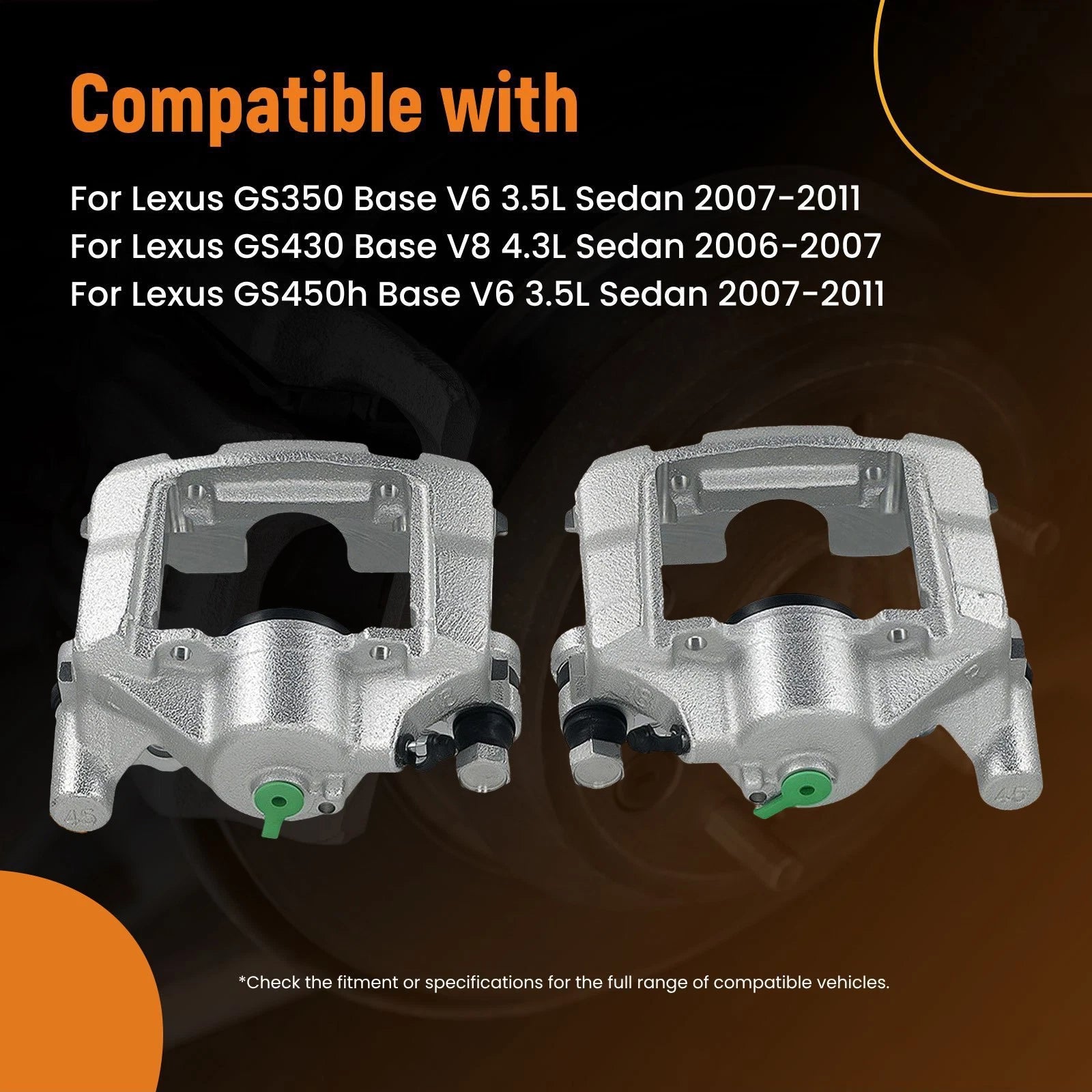Rear Brake Caliper Kit for Lexus GS350/GS430/GS450h/GS460 (2006–2011)