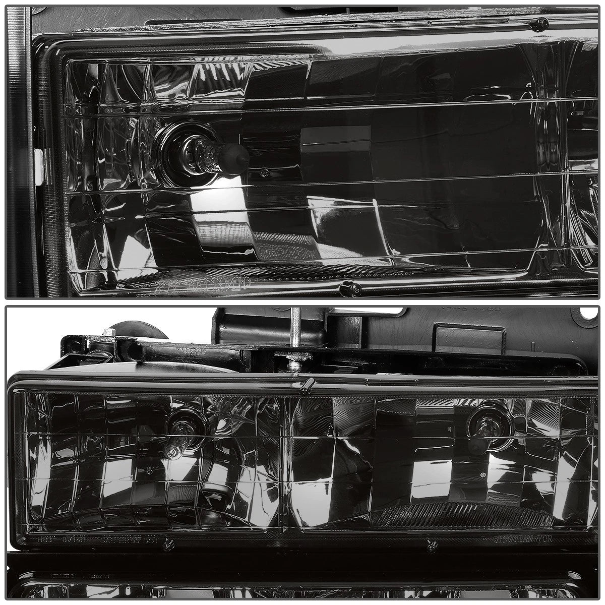 Smoked Headlights + Amber Corner Lamps for GMC C10 C/K Pickup (1994–2000)
