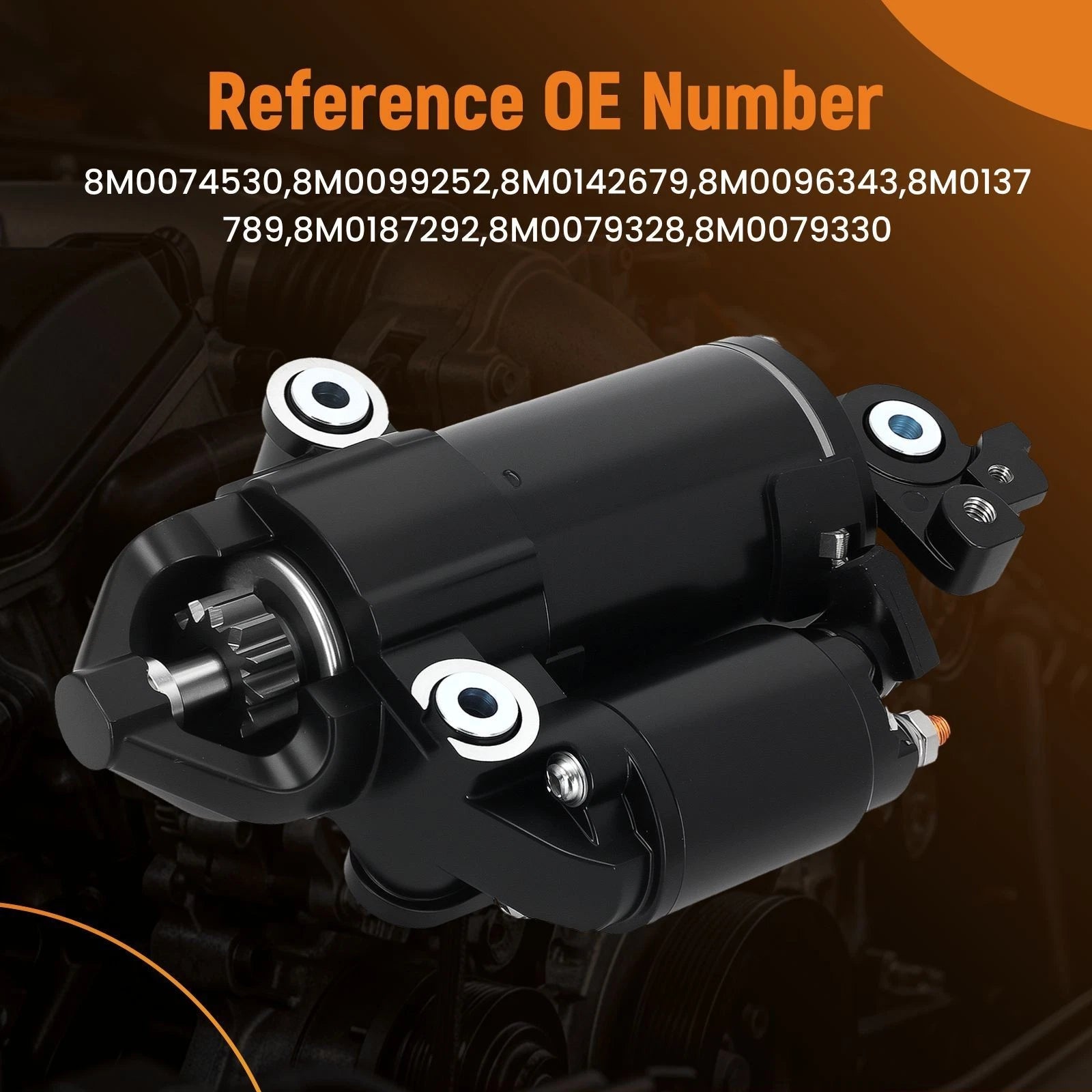 Starter Motor for Mercury Outboard 300HP 250HP 200HP V6 V8 (8M0074530, 8M0099252)