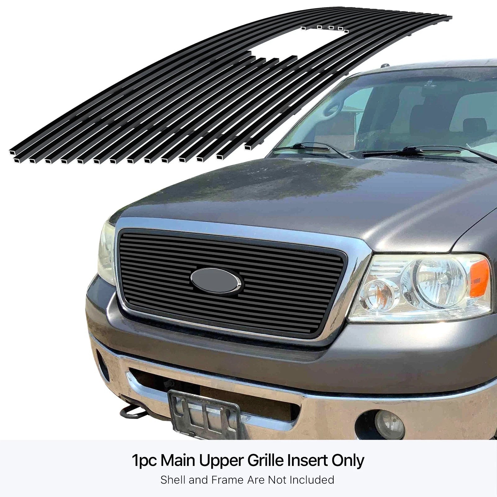 Honeycomb Style Upper Black Billet Grille for Ford F-150 (2004-2008)