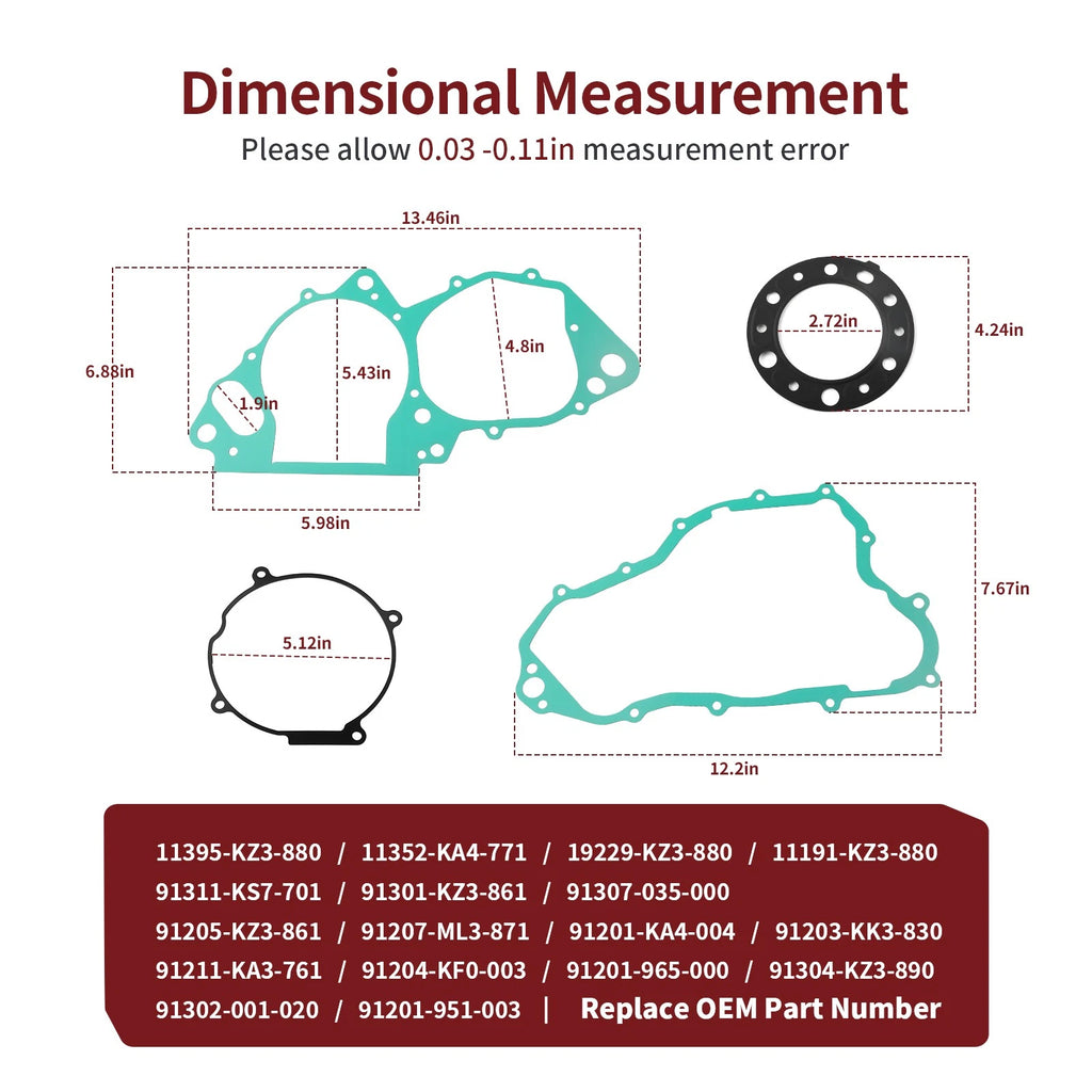 Complete Engine Gaskets Oil Seals Rebuild Kit for Honda CR250R (1992–2001)