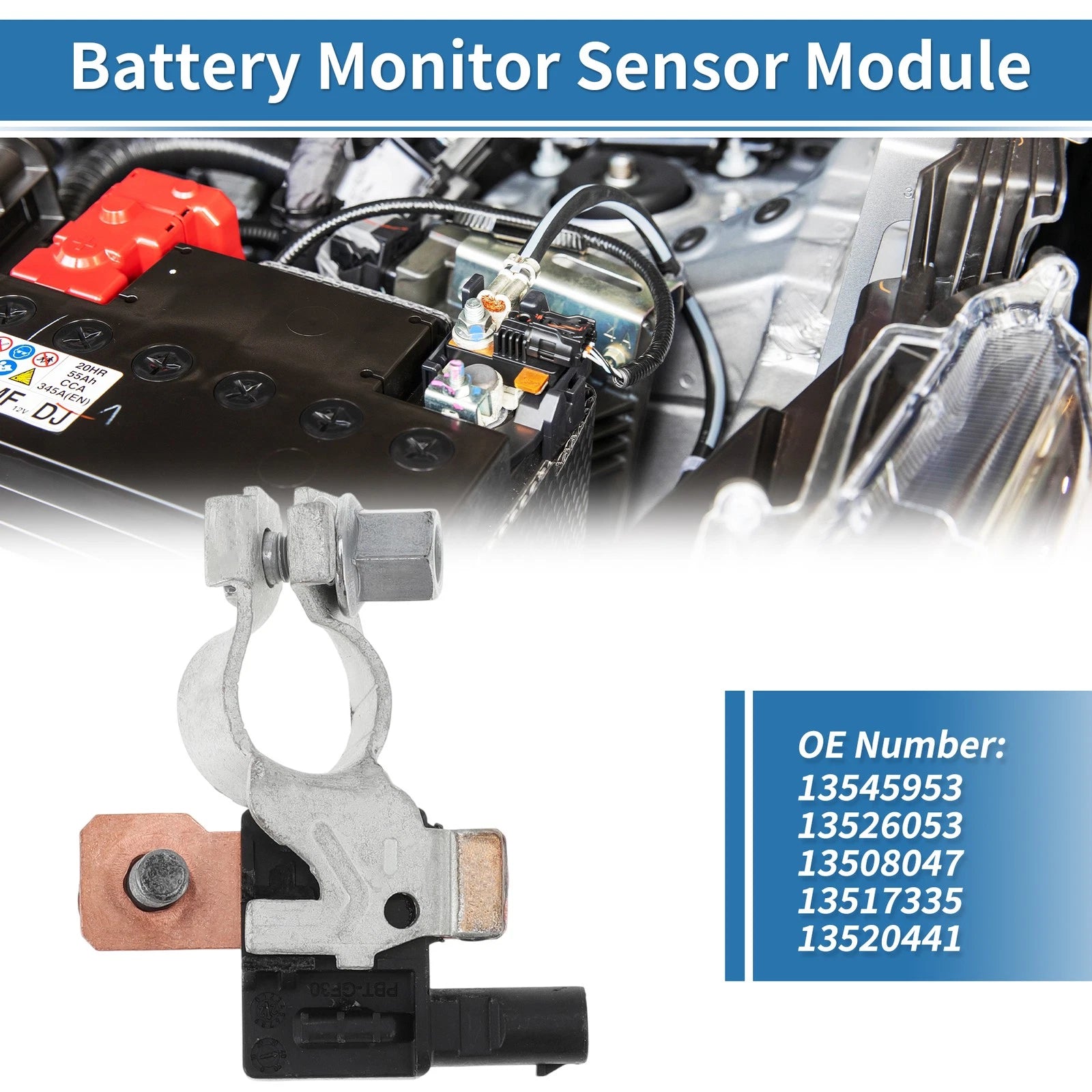 Battery Sensor for Chevrolet Silverado 1500 2.7L 5.3L 6.2L (2019–2022)