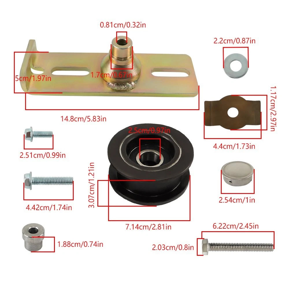 Pulley & Idler Leather Belt Kit for Toro Walk Behind