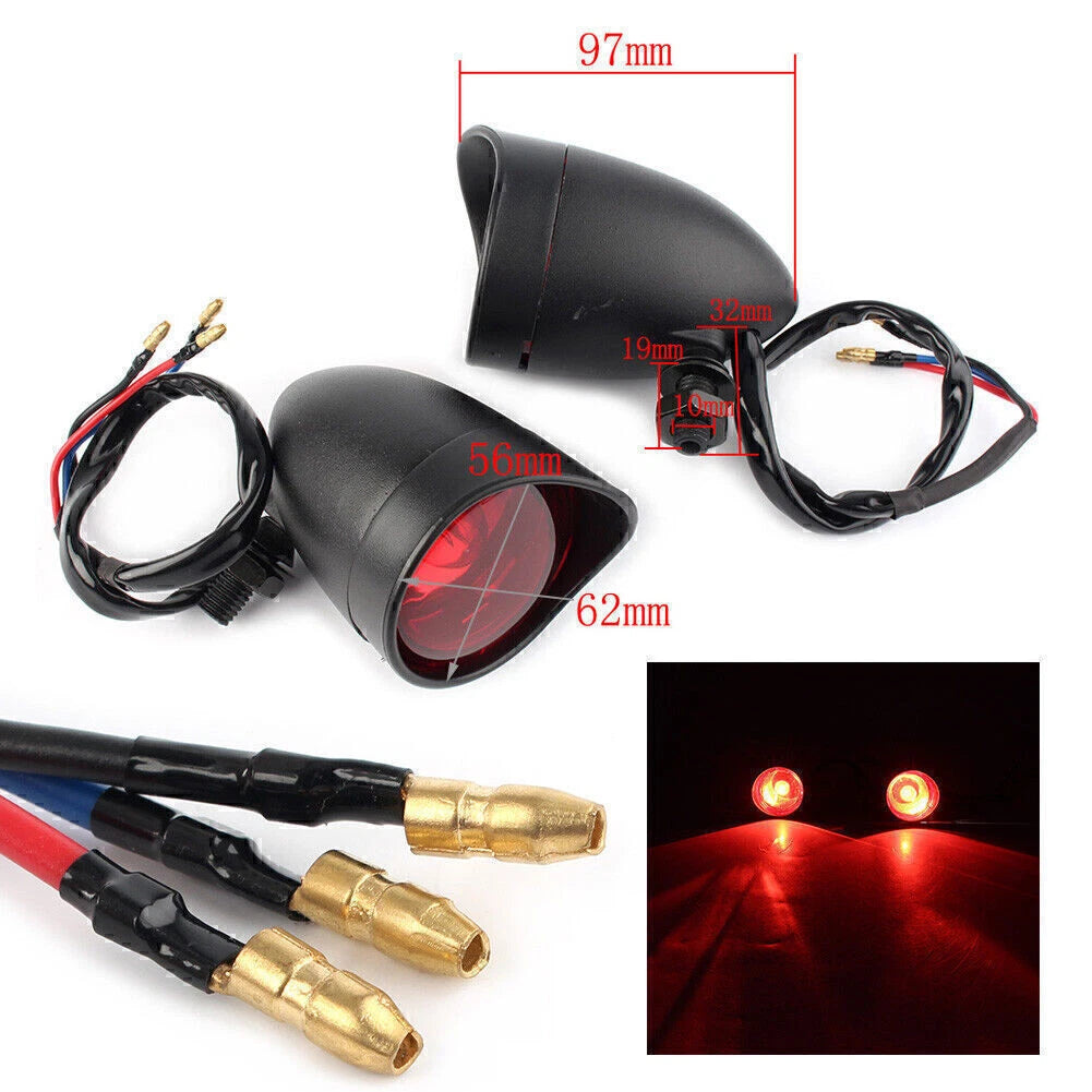 2X 12V 2.5" Round LED Turn Signal Light for Motorcycle (Universal)