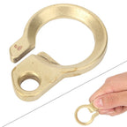 Carabiner Bottle Opener Tool for EDC Outdoor Use - Solid Brass Gold
