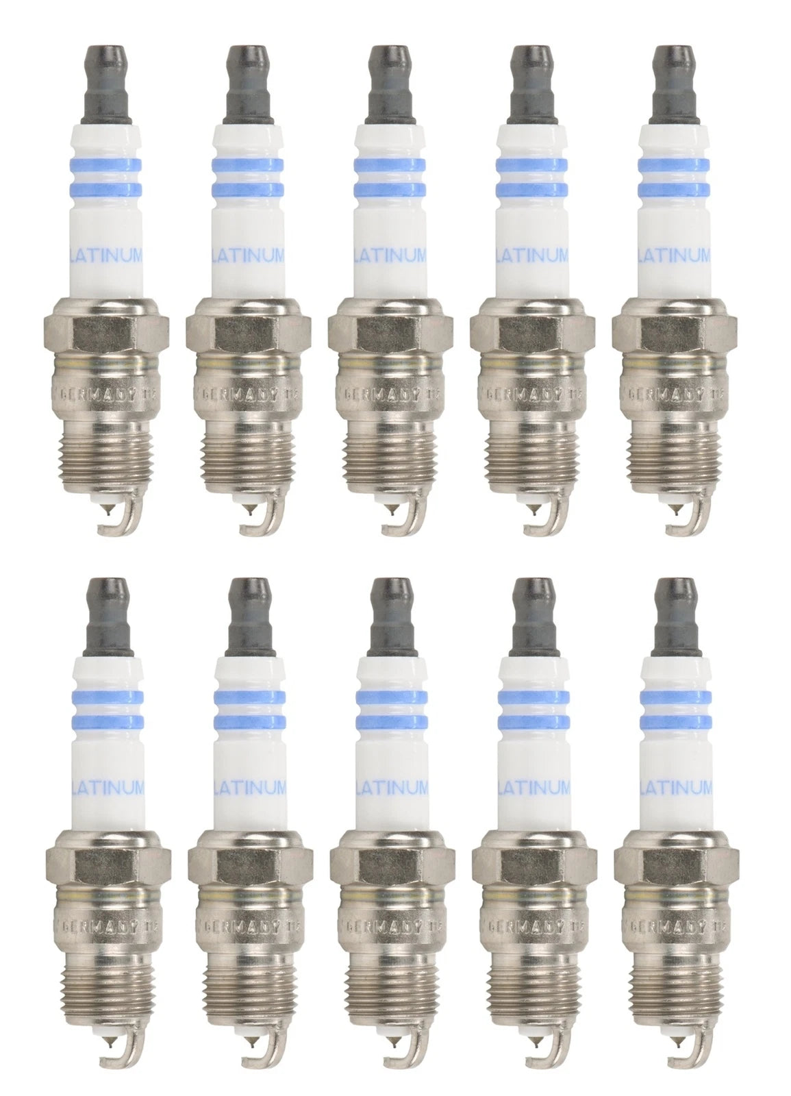 Set of 10 Bosch Platinum Spark Plugs for