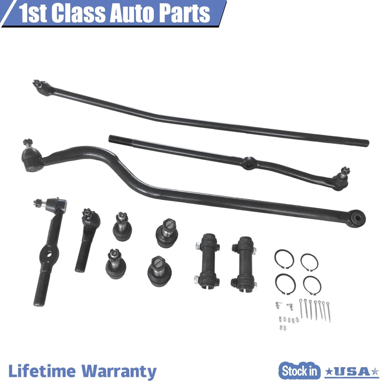 Front Suspension Tie Rod End Track Bar Ball Joint Kit for Ram 2500 3500 (1994–1997)