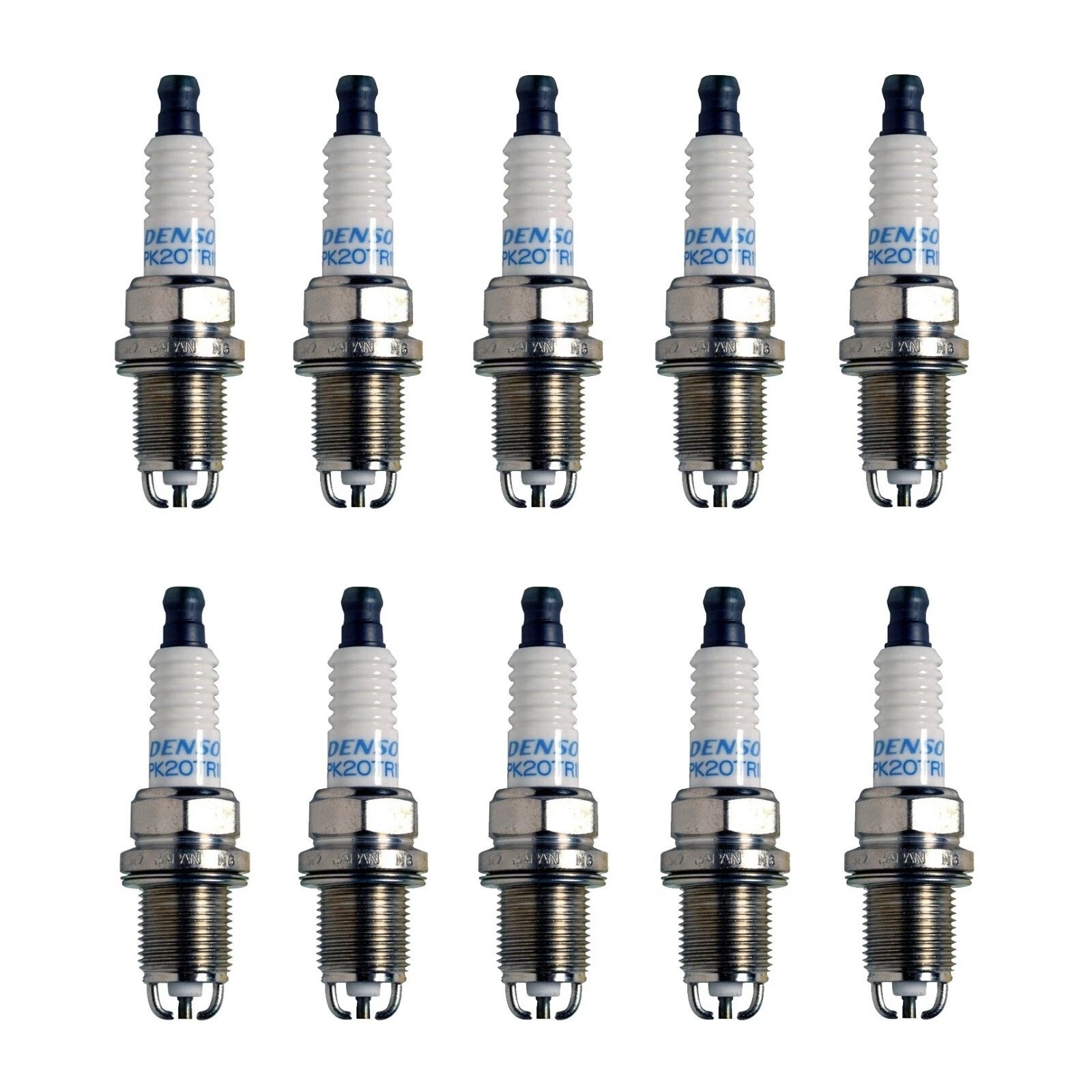 Set of 10 Denso Double Platinum Spark Plugs for Audi S6 5.2L (2011)