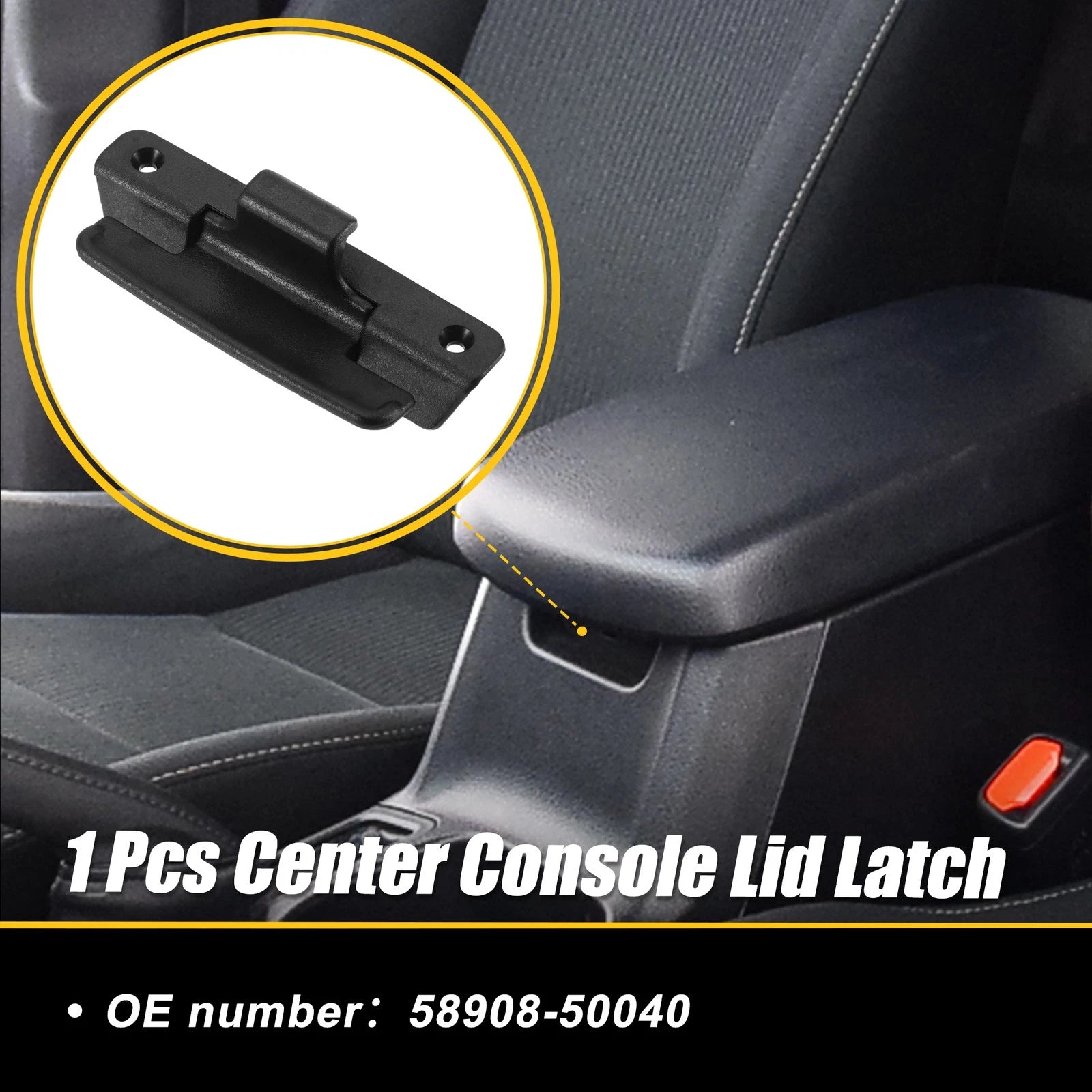 Center Console Lid Latch for Lexus LS430 (2001–2006) 58908-50040 Black