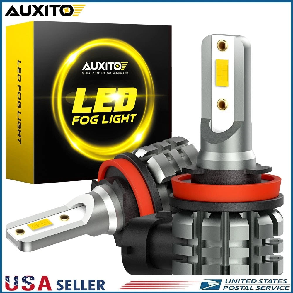 2X AUXITO H8 H11 H16 LED Fog Light DRL Bulb 4000LM Golden Yellow (N/A)