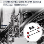 Set of 2 Front Stabilizer Bar Links with Bushings for Mazda 3 (2004–2009) No.K90344