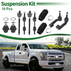 10X Front Suspension Kit Tie Rod Ends Sway Bar Link Ball Joint for Ford F-150 (2004–2023)