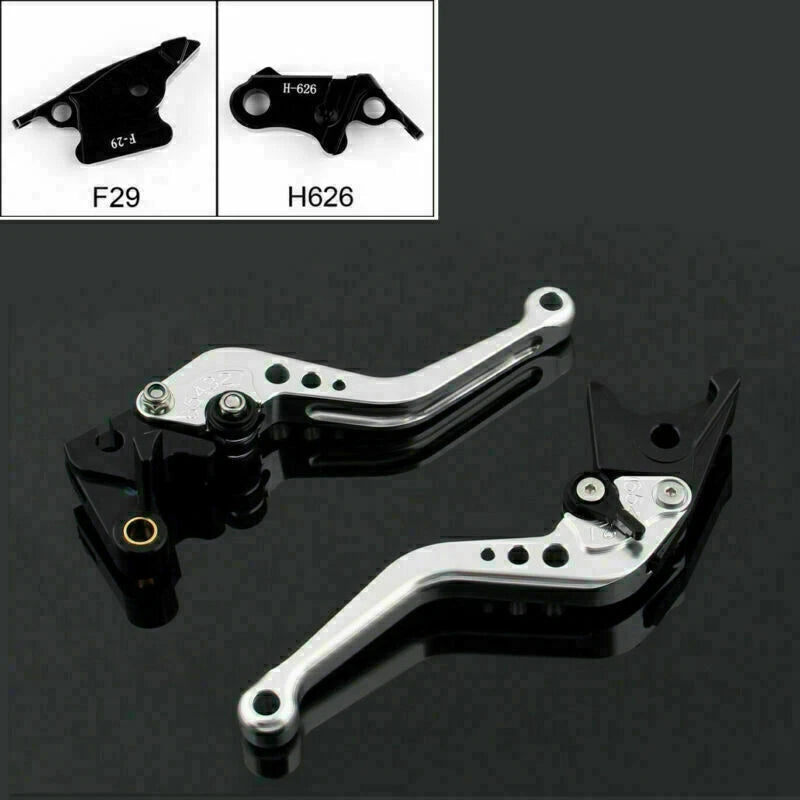 Short Brake Clutch Levers for Honda CBR929RR (2000–2001) Silver T9