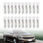 20pc T5 286 12V 1.2W Dashboard Light Bulb Kit for Car