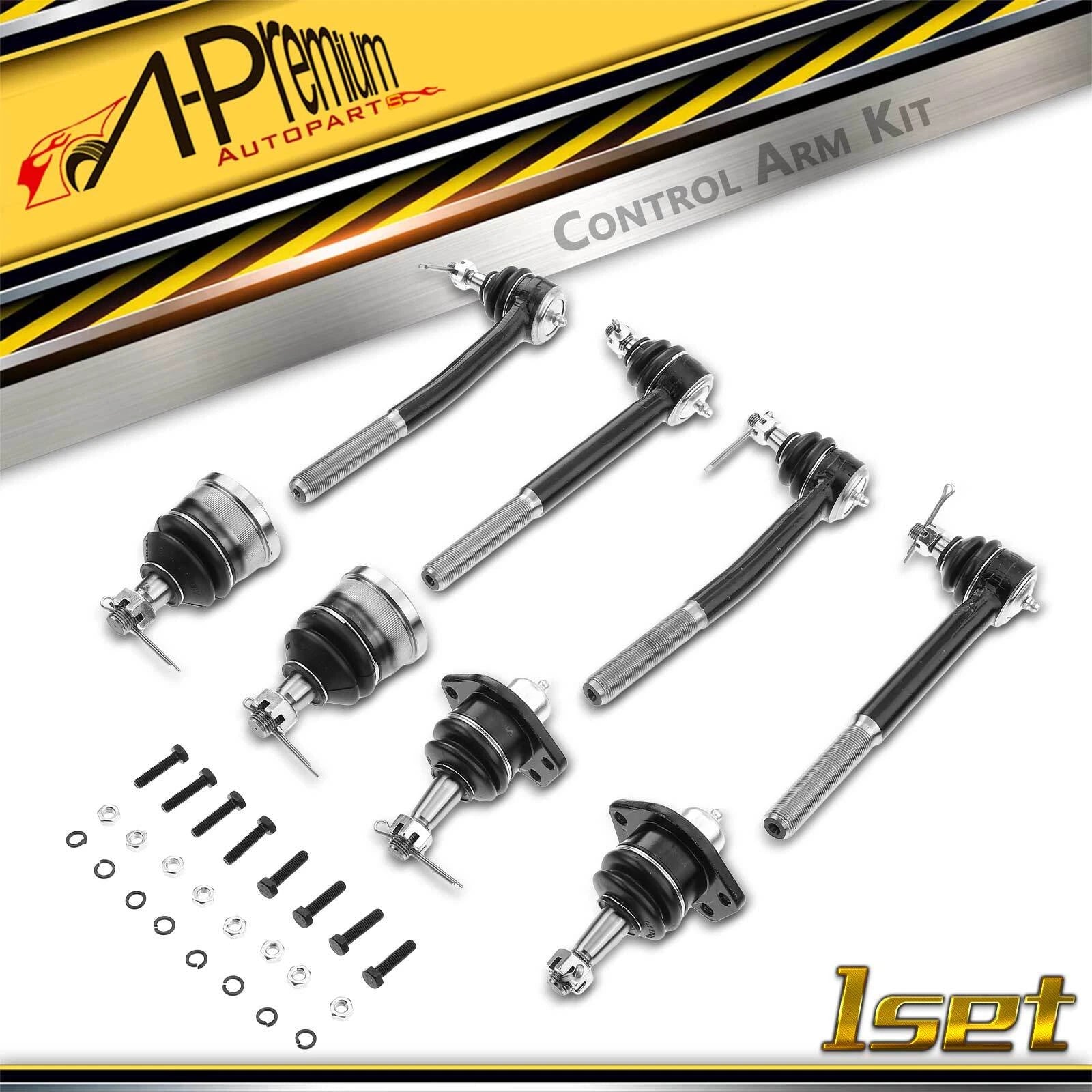 8x Inner & Outer Tie Rod End & Ball Joint for Chevy Impala Buick Olds (1965–1970)