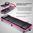 2-in-1 Rolling Creeper for Universal Fit (48" x 18" x 6", 330lbs Capacity)