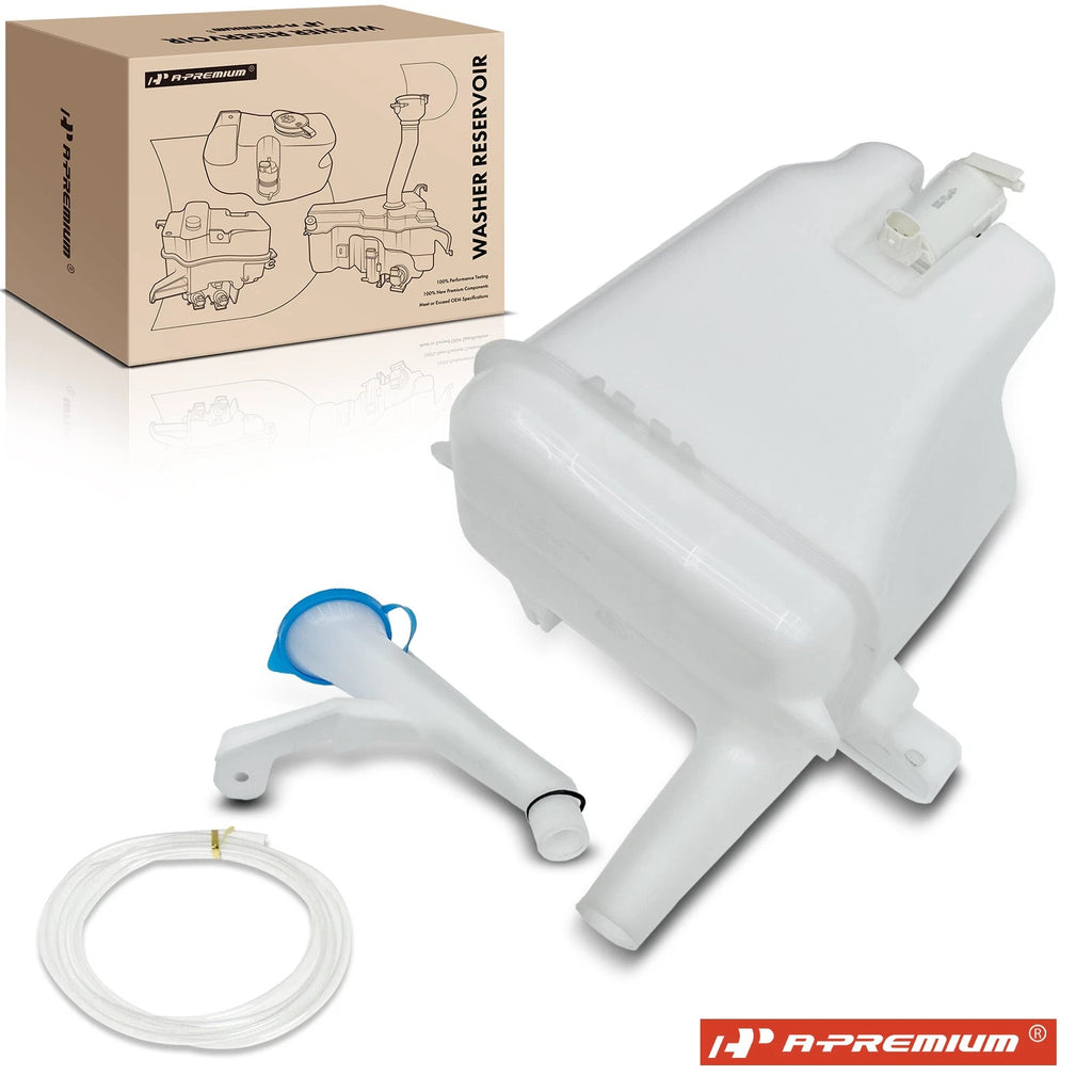 Windshield Washer Reservoir Tank with Cap & Pump for Nissan Versa (2007–2019)