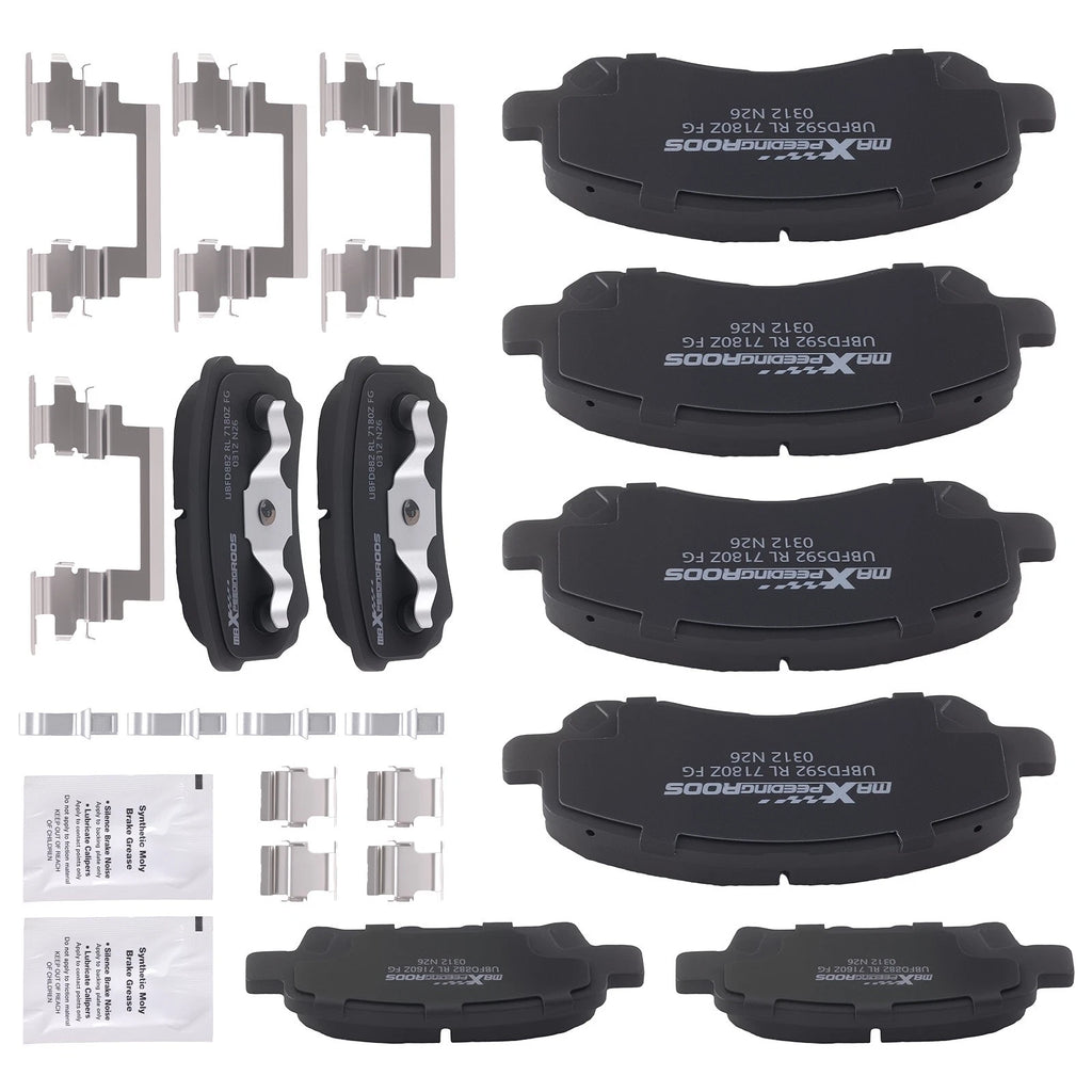Front & Rear Ceramic Brake Pads Kit for Dodge Caliber (2007–2012) / Chrysler 200 (2011–2014)